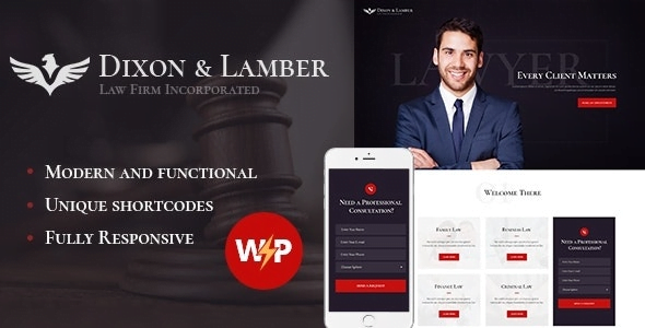 Dixon & Lamber v1.2.5 Law Firm WordPress Theme - GPL Download