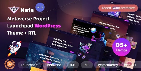 Nata – Metaverse Project Launchpad WordPress Theme v1.5.0 GPL Download