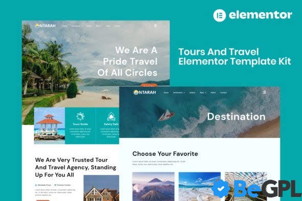 Ntarah - Tours & Travel Elementor Template Kit GPL Download - Create an Inspiring Travel Website