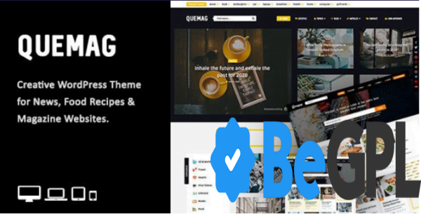 Quemag v1.8 Creative WordPress Theme for Bloggers GPL Download