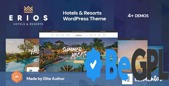 Resort & Hotel WordPress Theme – Erios (GPL Download)