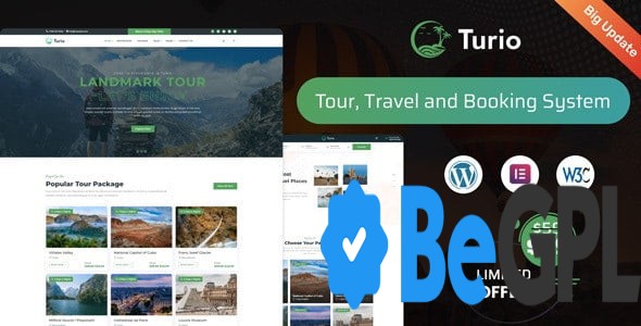 Turio – Tour and Travel WordPress Theme Tourism Agency 1.2.0 GPL Download