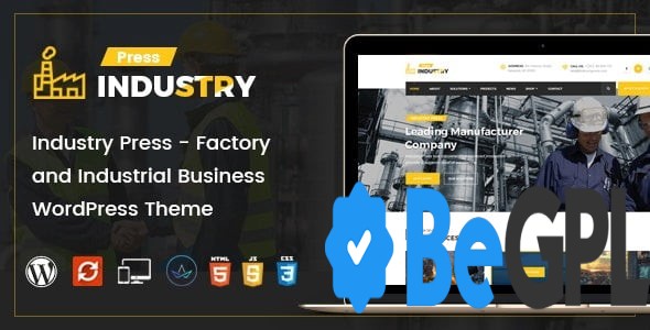 Industry Press v3.1 Factory and Industrial Business WordPress Theme GPL Download