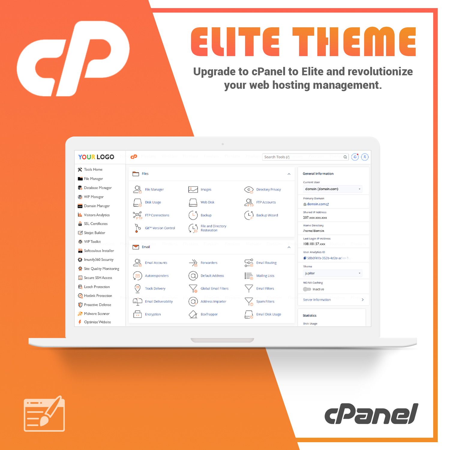 cPanel Elite Theme - The Premium cPanel Interface Style Download